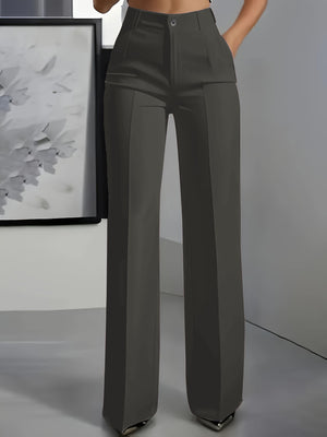 wide-leg pants in Royal Blue with high-waisted and full-length
