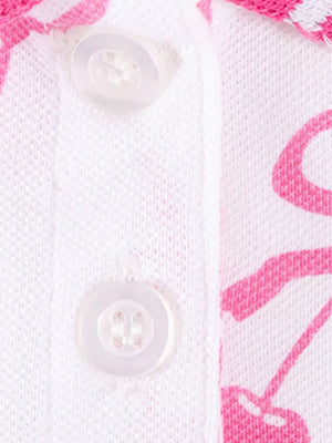 white polo dress with knee-length and half-button