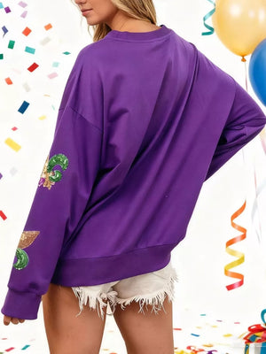 100% polyester Care instructions: Machine wash cold sweatshirt in White with relaxed silhouette