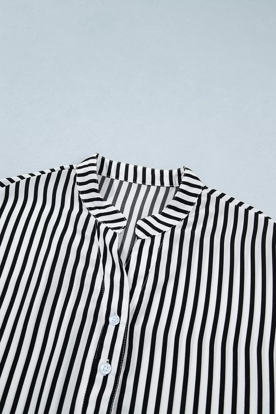 Striped Half Sleeve Button-up Shirt option 6