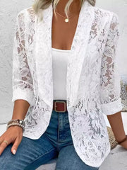 100% polyester Care instructions: Machine wash cold blazer in White with regular silhouette