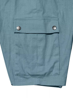 Men's Full Size Drawstring Casual Cargo Shorts in Khaki