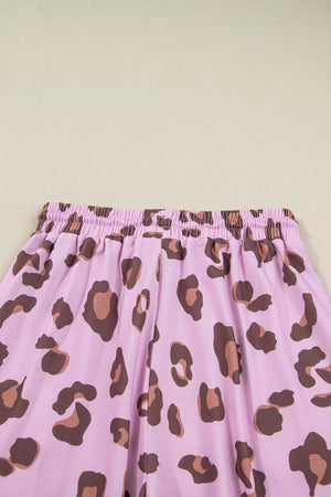 Drawstring Leopard Print Patch Pocket Pants option 6
