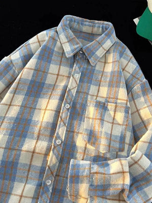 95%cotton, 5%spandex Care instructions: Machine wash cold button-up shirt in tan with oversized silhouette