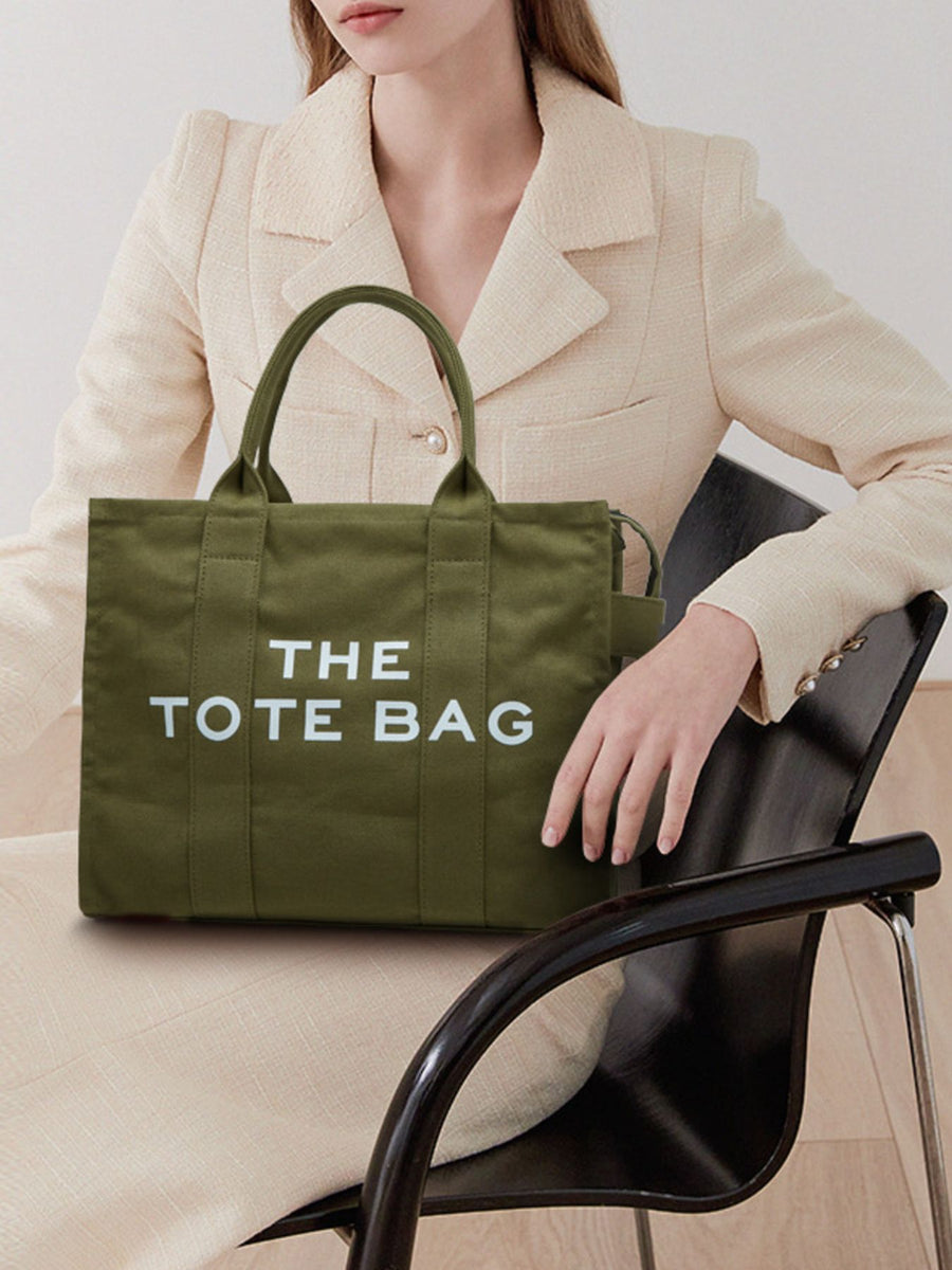 tote in olive green