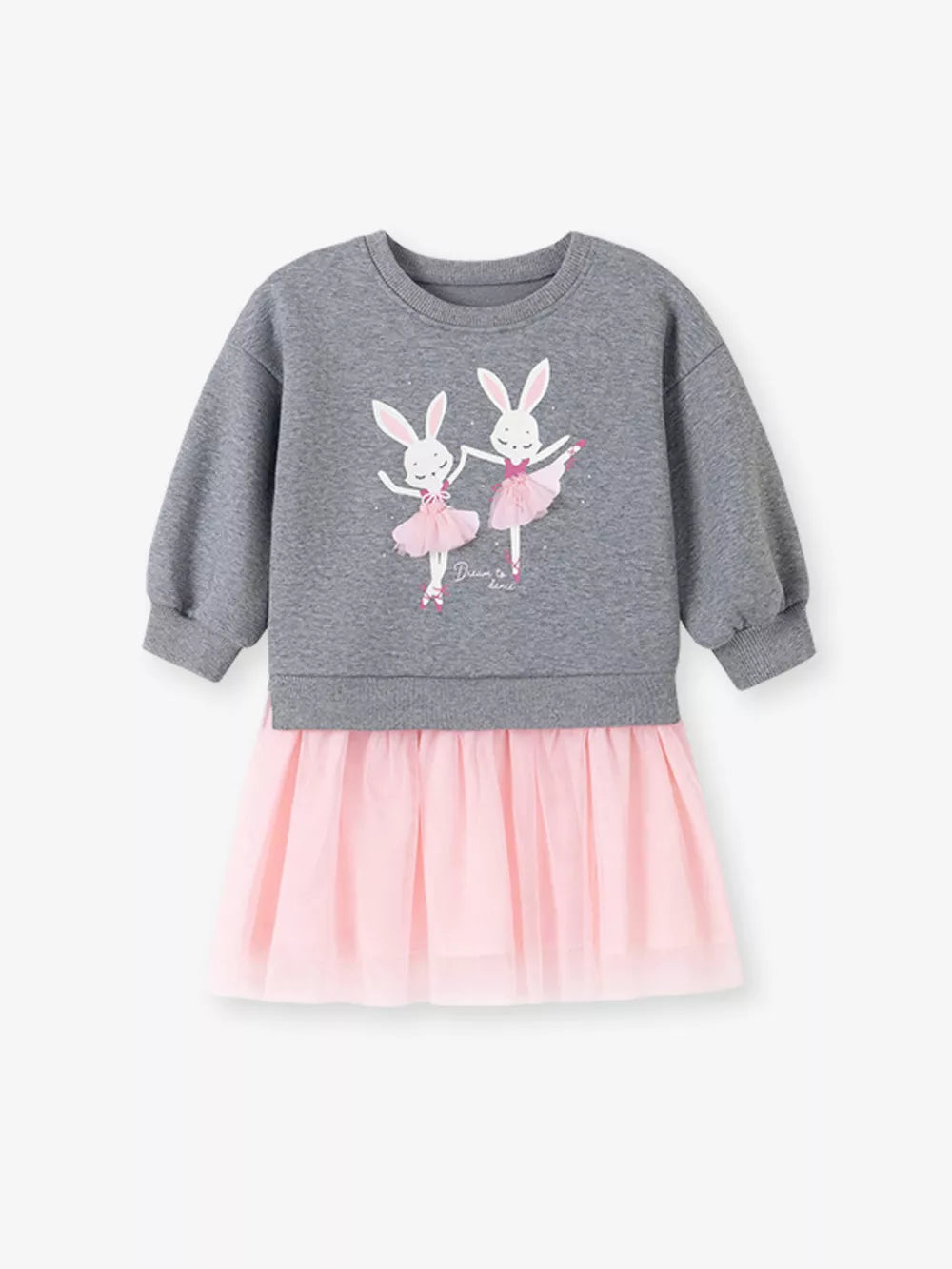 light pink dress featuring mesh and graphic-print