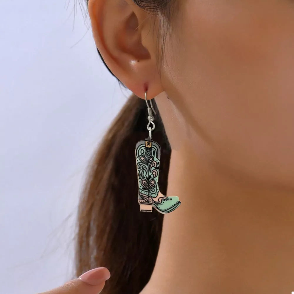 black earrings with ornamental and not applicable
