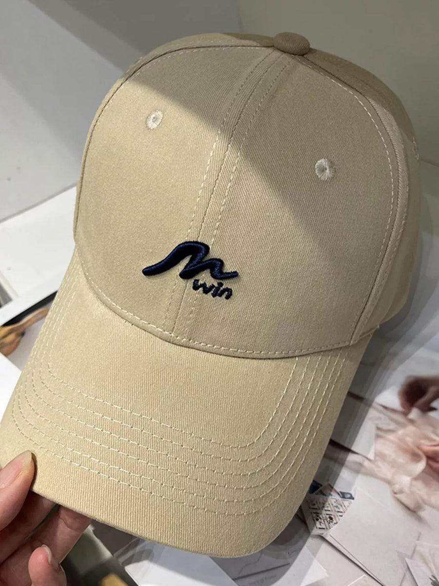 Khaki Embroidered Causal Baseball Cap