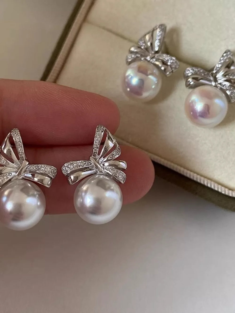 silver earrings with short and post-back