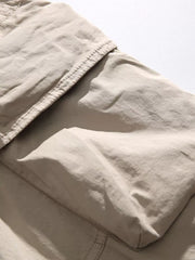 Men's Full Size Multiple Pockets Sweatpants Set in Apricot