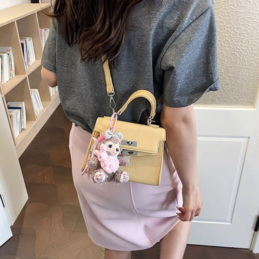 classic handbag in pale yellow with null