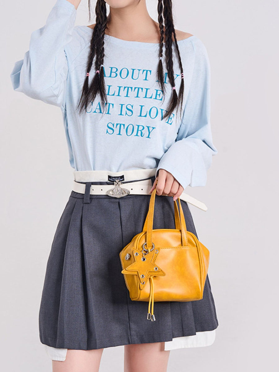 PU Leather Imported Size &amp crossbody bag in Yellow with structured silhouette