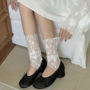 Style A socks with below-knee and elastic