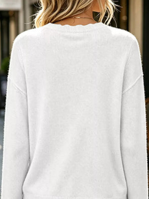 crewneck sweater in White
