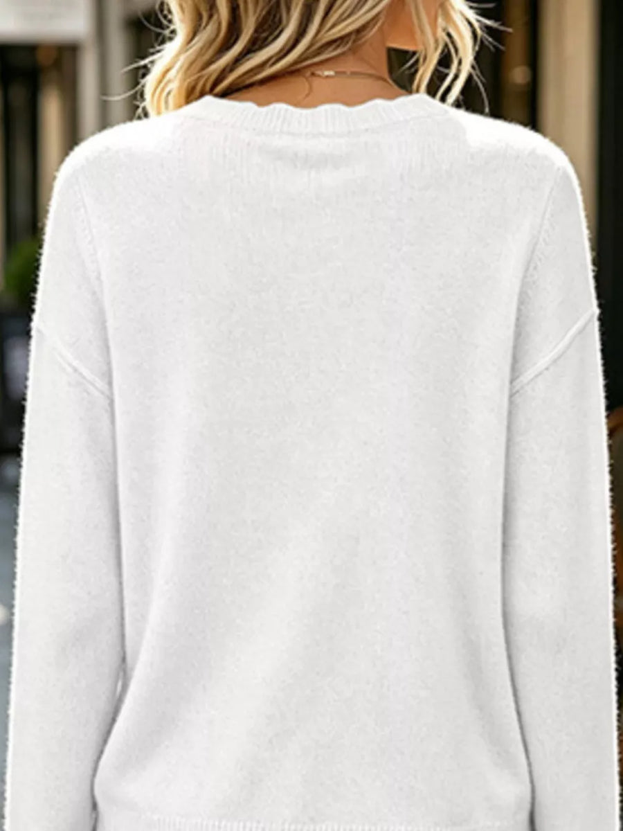 crewneck sweater in White