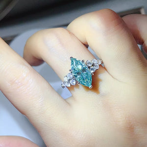 Sterling Silver, 5 Carat Moissanite Solitaire Ring In Sterling Silver in Sterling Silver