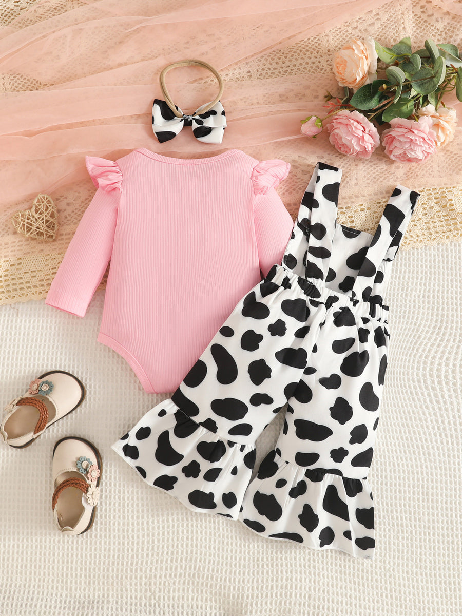 Pink jumpsuit with full-length and button