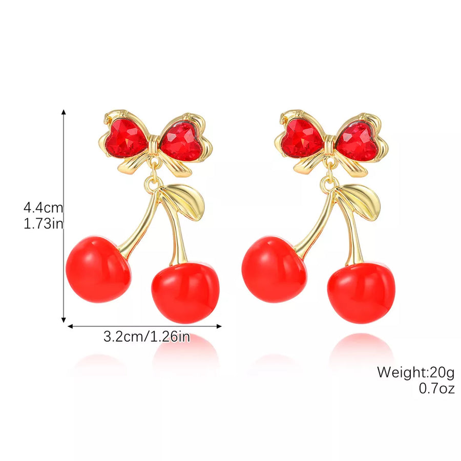 18K Gold-Plated, Resin, Zinc alloy Care instructions: Avoid wearing during exerc earrings in Red with drop silhouette