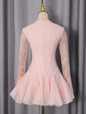 Lace Flare Sleeve Mini Dress option 5