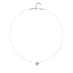 minimalist necklace in clear with n/a
