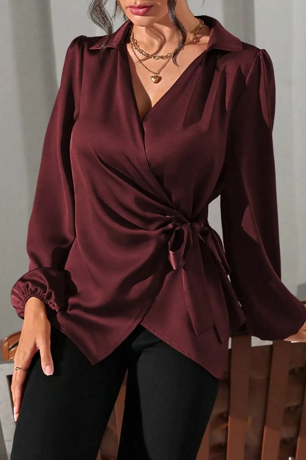 rust blouse