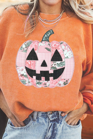 casual sweatshirt in pink with crew neck