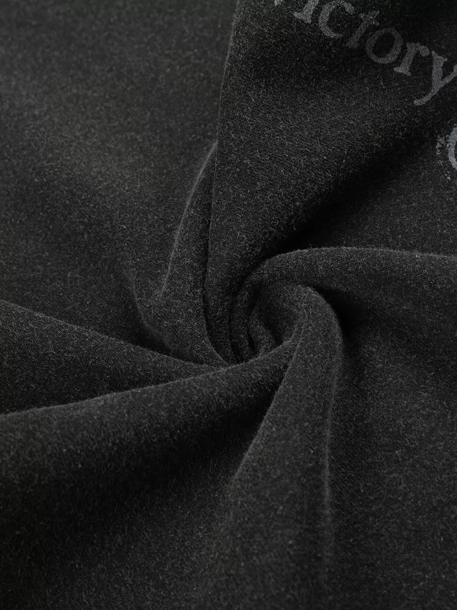 Men's Drawstring Wide-leg Sweatpants in Black