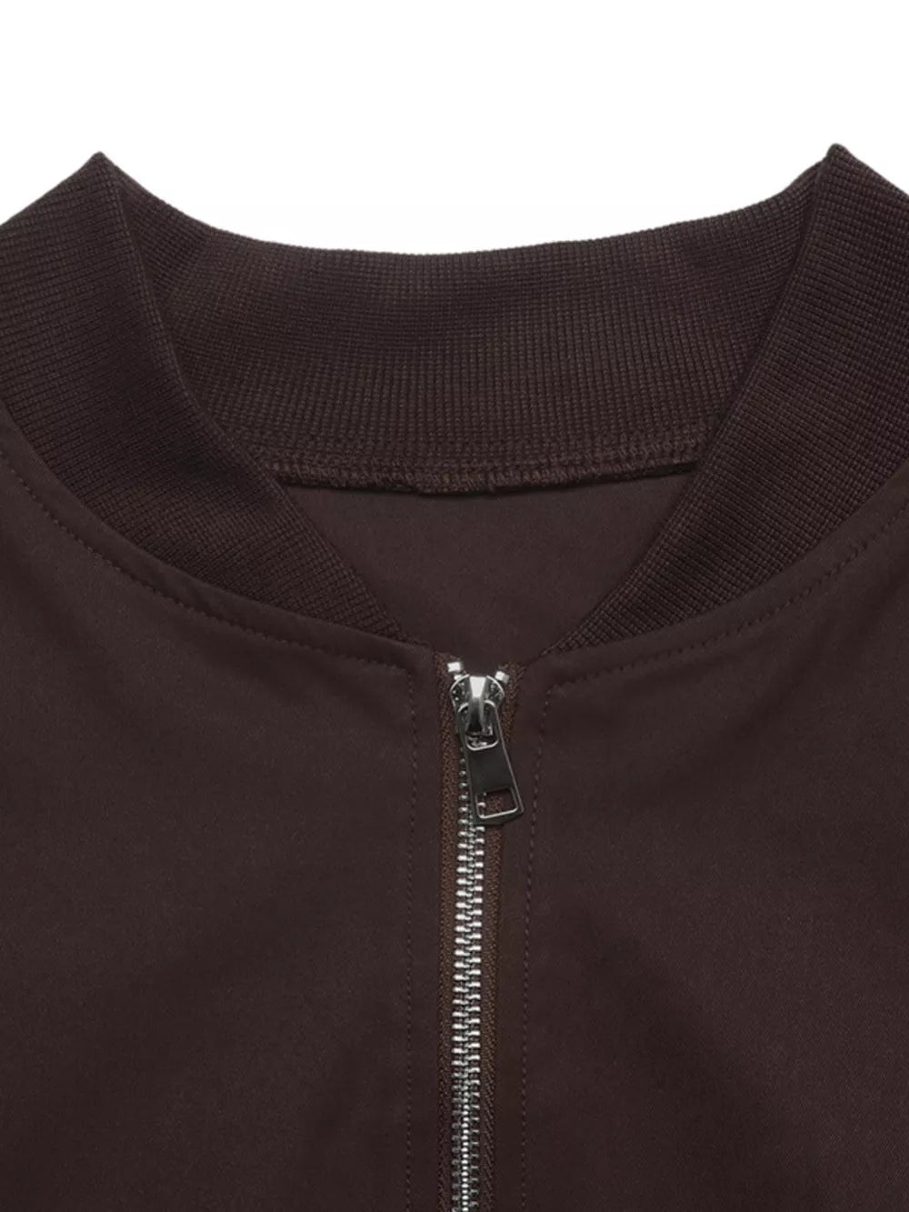Zip Up Dropped Shoulder Jacket option 7