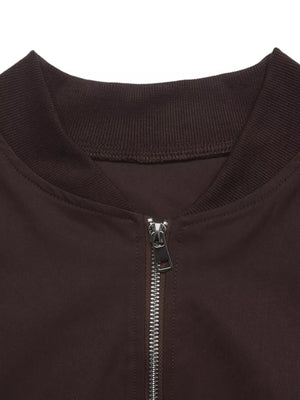 Zip Up Dropped Shoulder Jacket option 7