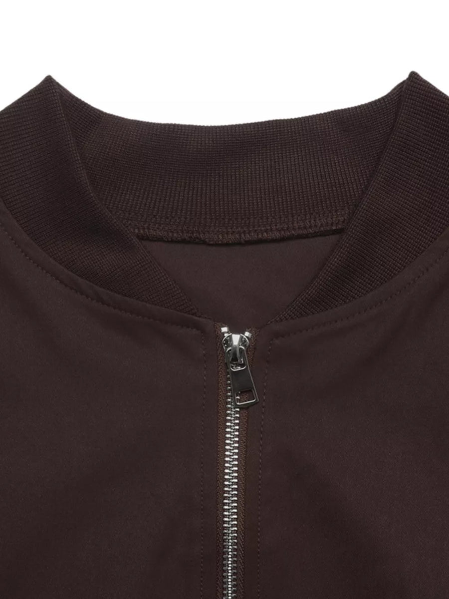 Zip Up Dropped Shoulder Jacket option 7