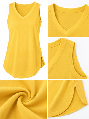 Black tank top with hip-length and pullover