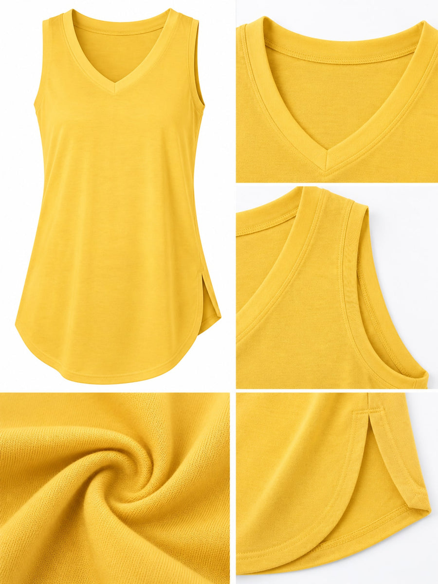 Black tank top with hip-length and pullover