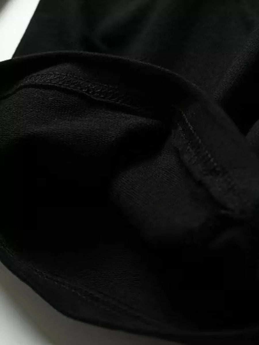 Black with Men's Plus Size Short Sleeve Zip Up Hoodie in Black