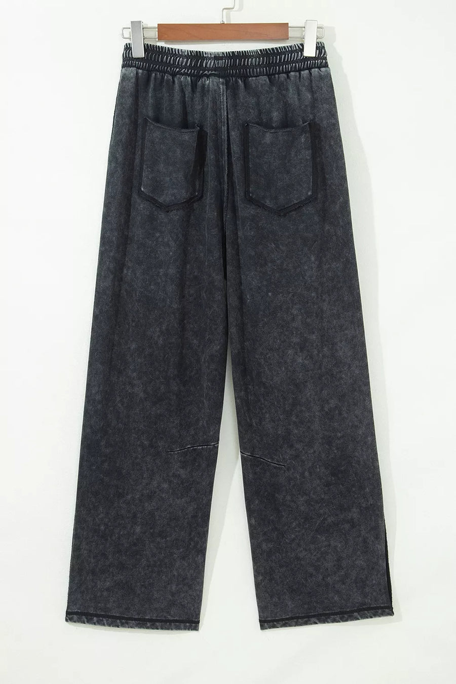 streetwear barrel pants in charcoal gray with N/A