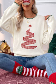52% viscose, 26% polyester, 22% polyamide Care instructions: Machine wash cold pullover sweater in Cream with relaxed