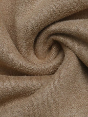 Collared Button-up Cropped Jacket in camel with buttoned
