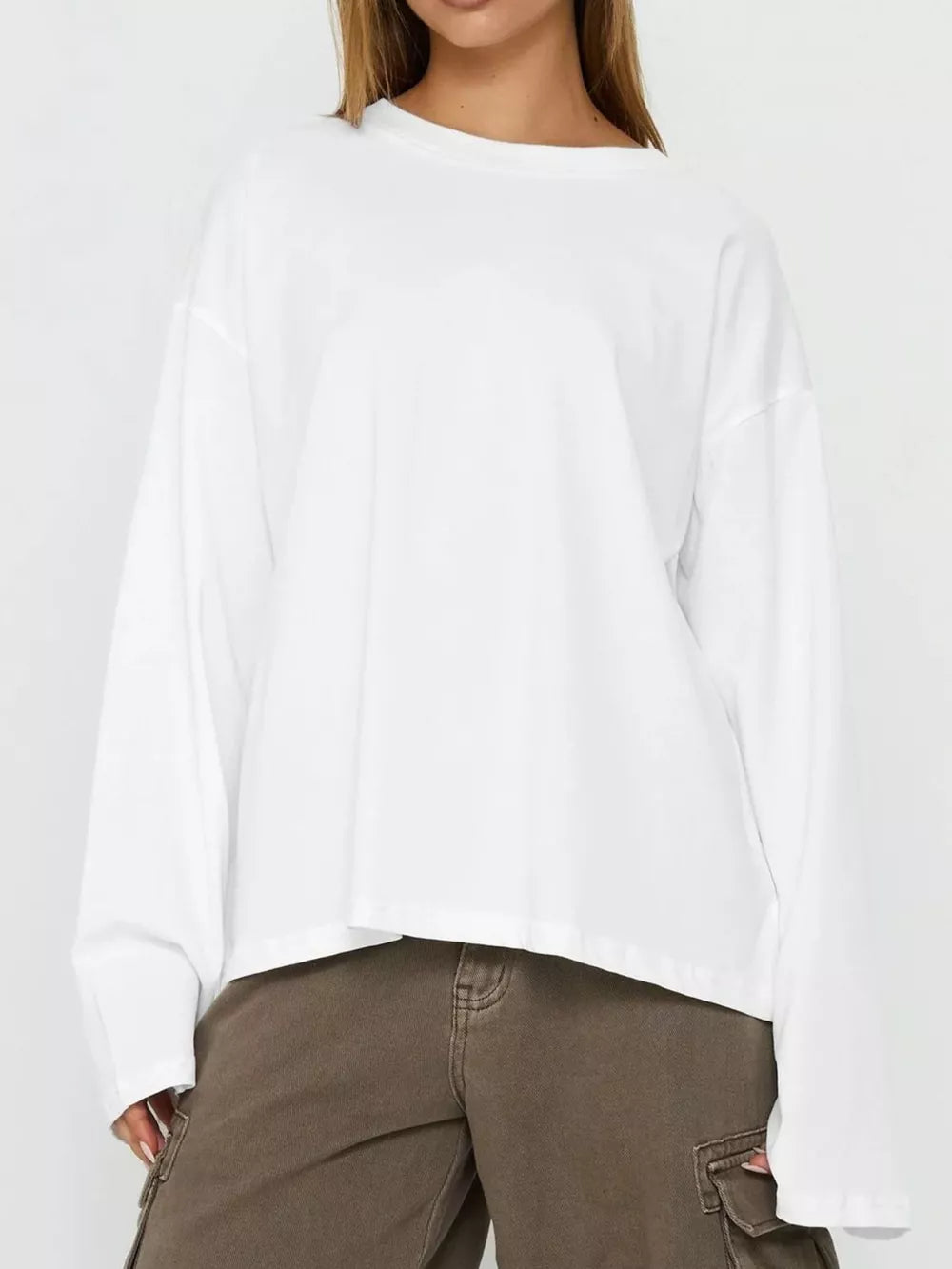 95% viscose, 5% elastane Care instructions: Machine wash cold t-shirt in Black with oversized silhouette