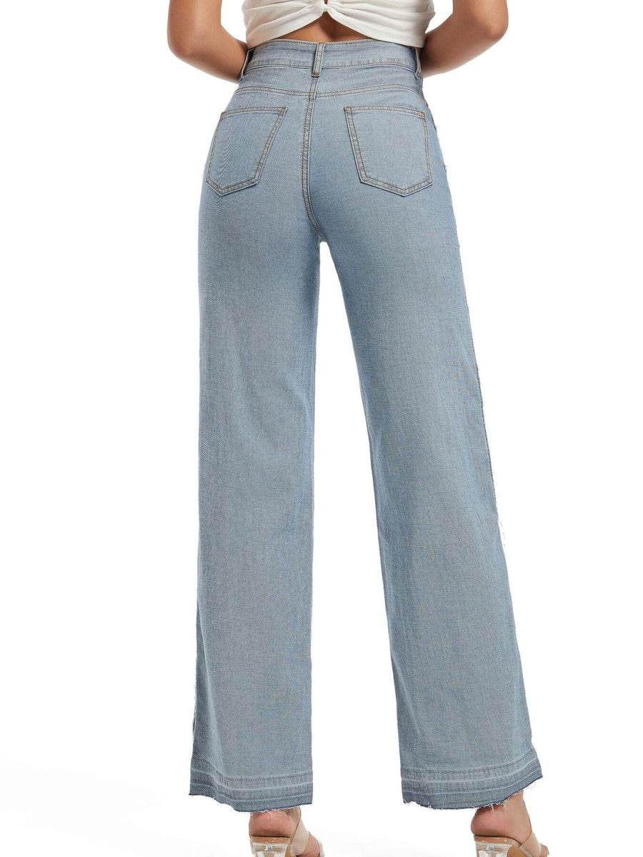jeans featuring color-block in dark blue with 92% Cotton, 7% Polyester, 1% Spandex Care instructions: Machine wash cold