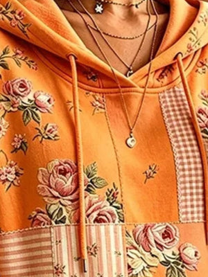 cottagecore pullover hoodie in light pink with hooded