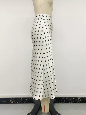 Polka Dot Midi Skirt option 9