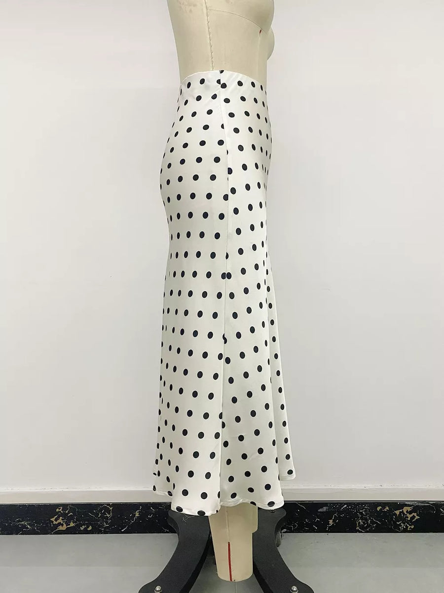 Polka Dot Midi Skirt option 9