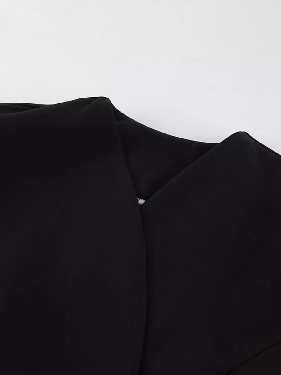 Puffy Sleeve Blazer And Wide-leg Pants Set option 10