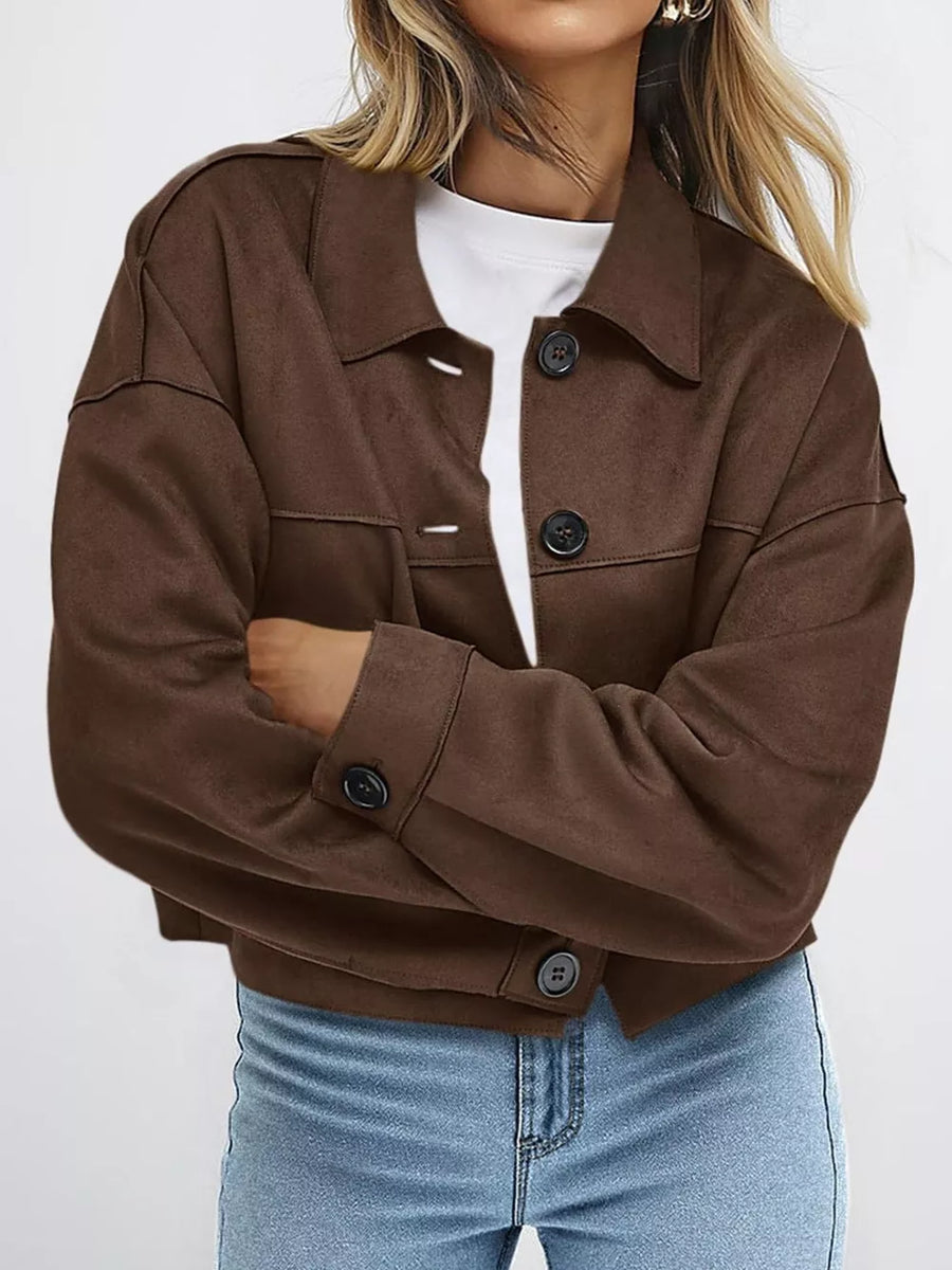 Apricot relaxed jacket with collared