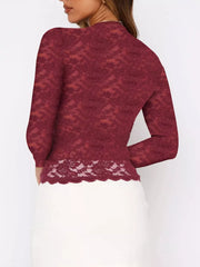 romantic crop top in White with deep v-neck