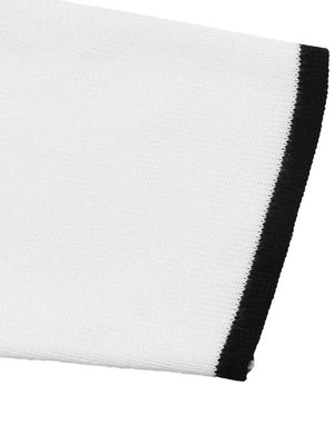 Contrast Trim Button Decor Knit Top option 10