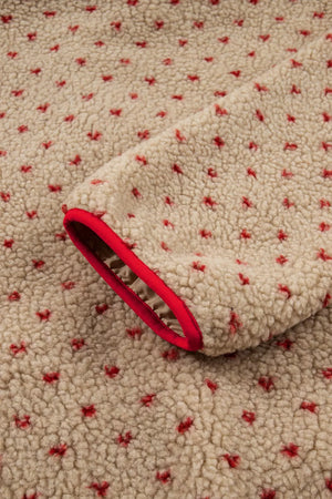 Heart Pattern Fleece Colorblock Collar Sweatshirt option 10