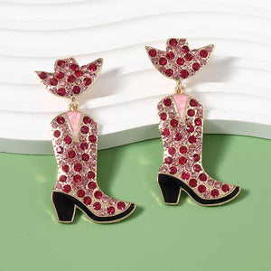 18K Gold-Plated, Resin, Zinc alloy, Rhinestone Care instructions: Avoid wearing Earrings in fuchsia with straight silhouette