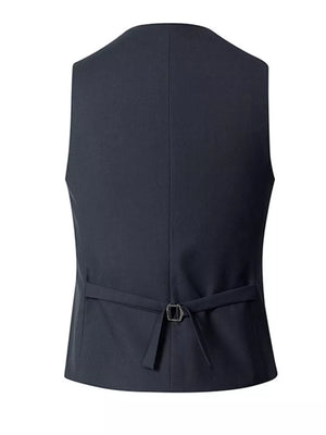 Black Men's Plus Size Classic Fit Button Up Vest