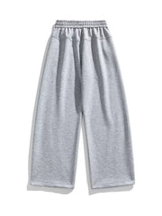 Men's Plus Size Loose Fit Wide Leg Casual Pants in Navy Blue
