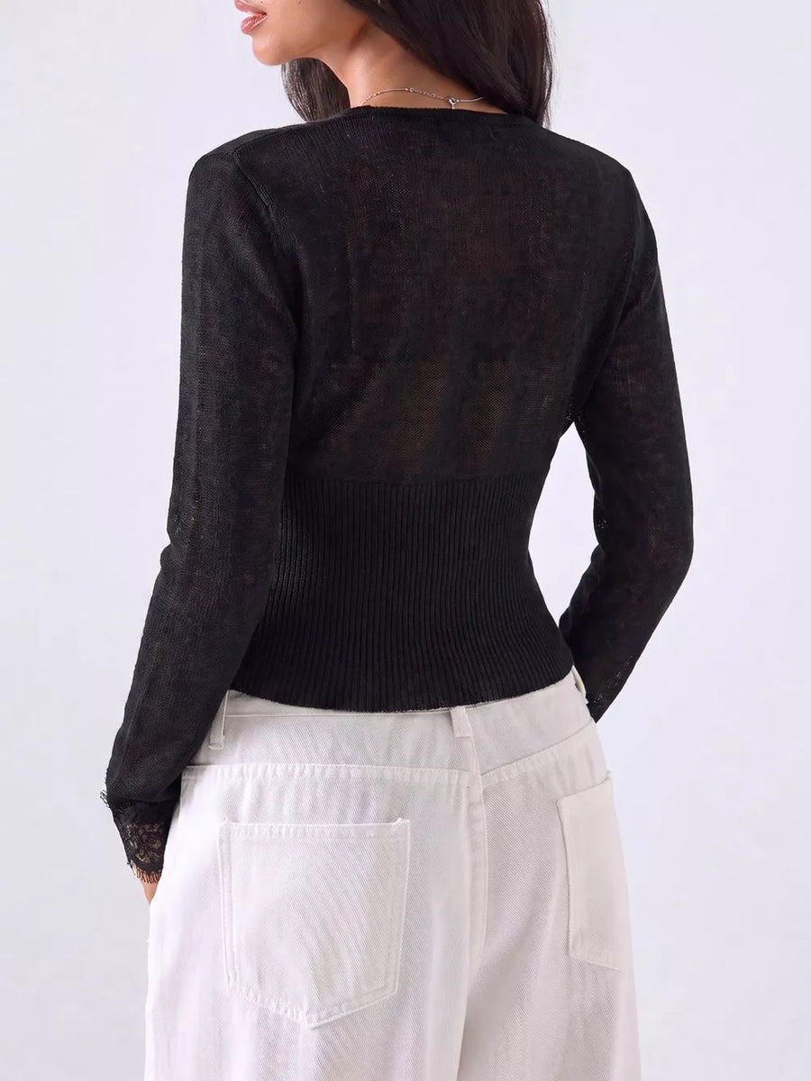 cardigan in cream with ribbed and ribbed